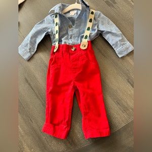 Cat and Jack Christmas outfit, size 3-6 months